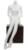 matte white seated female mannequin pose 5 headless changeable heads retail display mannequins express - Image 1 of 0