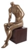 metallic pewter seated male mannequin headless retail display mannequins express - Image 2 of 0