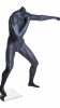 Headless gray male MMA boxing mannequin in jab punch pose for combat sports apparel and retail display - Image 3 of 0