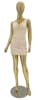 gold chrome female mannequin egghead headless pose 1 retail display mannequins express - Image 1 of 0