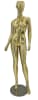 Gold chrome female Brazilian mannequin pose 1, egghead or headless display – Zing Display - Image 1 of 0