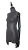 Black Leatherette 3/4 Torso Female Body Display Form with Posable Wood Arms - Image 2 of 0