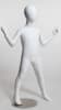 Glossy white 3-year-old child mannequin with an egghead design made of sturdy fiberglass on a brushed metal base. - Image 1 of 0