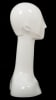 Female Abstract Mannequin Head Form Glossy White - Image 4 of 0