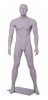 Matte grey soccer male mannequin for sports apparel and athletic retail display - Image 1 of 0