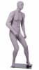 Matte grey athletic male soccer player mannequin for sports apparel and retail display - Image 2 of 0