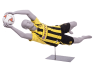 Matte grey soccer male mannequin in goalkeeper pose for sports apparel and athletic retail display - Image 1 of 0
