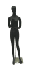 Posable flexible female mannequin in black for adjustable fashion retail clothing display - Image 1 of 0