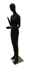 Posable flexible female mannequin in black for adjustable fashion retail clothing display - Image 2 of 0