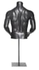 Glossy Grey Headless Male Athletic Torso Form with Arms - Image 2 of 0