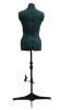 Adjustable green female dress form with 11 total adjustment dials and height-adjustable base for sewing and retail display. - Image 2 of 0