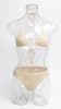 Clear transparent female torso form retail display mannequin for showcasing tops swimwear and apparel in modern store setups - Image 1 of 0