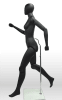 Fully posable female mannequin in matte black finish for flexible retail clothing and fashion display - Image 2 of 0