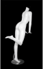 Mannequins Express glossy white female headless mannequin leaning with leg kicked back - Image 2 of 0