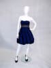Modern matte white fiberglass female mannequin with an egg head design on a stable base with two supporting rods for retail display. - Image 2 of 0