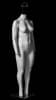 Plus size female ghost mannequin in matte white fiberglass with removable sections and rolling base for invisible apparel photography - Image 2 of 0