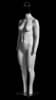 Plus size female ghost mannequin in matte white fiberglass with removable sections and rolling base for invisible apparel photography - Image 4 of 0