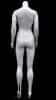 Glossy white headless female mannequin made of fiberglass in a standing pose with a metal base for retail clothing display. - Image 3 of 0