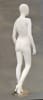 Egghead matte white female mannequin with right leg raised in modern display pose - Image 3 of 0