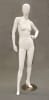 Egghead gloss white female mannequin with left arm pose for retail fashion display - Image 1 of 0