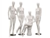 Egghead gloss white female mannequin with left arm pose for retail fashion display - Image 3 of 0