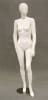 Egghead gloss white female mannequin featuring a left arm pose for fashion retail display - Image 1 of 0
