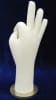 Flexible posable white fabric hand display with round metal base - Image 3 of 0