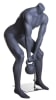 Headless grey male mannequin in kettlebell squatting pose for fitness apparel and gym retail display - Image 2 of 0