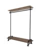 Black Single Rack with Wood Top and Base - Image 1 of 0