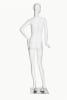 Female abstract mannequin in standing pose with bent arm, matte white fiberglass finish – ideal for fashion retail and boutique display - Image 4 of 0