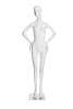Female abstract mannequin in standing pose with bent arm, matte white fiberglass finish Â– ideal for fashion retail and boutique display - Image 2 of 0