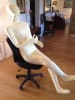 Tan jersey covered flexible male mannequin for adjustable retail clothing display and merchandising - Image 12 of 0