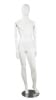 Matte White Male Egghead Mannequin Posable Arms Leg Out - Image 1 of 0