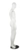 Matte White Male Egghead Mannequin Posable Arms Leg Out - Image 6 of 0