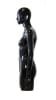 Matte Black 3/4 Torso Female Mannequin with Trendy Head - Image 3 of 0
