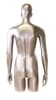 Shiny Pewter 3/4 Torso Female Mannequin with Trendy Head - Image 2 of 0