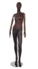 Brown Leatherette Female Egghead Mannequin with Posable Arms - Image 1 of 0