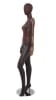 Brown Leatherette Female Egghead Mannequin with Posable Arms - Image 2 of 0