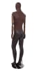 Brown leather-like mixed fabric male mannequin with distressed leatherette accents, fiberglass body, bendable brown wooden arms, and bent leg pose - Image 3 of 0