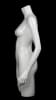 Glossy White 3/4 Torso Female Mannequin with Arms - Image 2 of 0