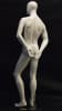 Gloss White Egghead Male Mannequin with arms behind back - Image 2 of 0