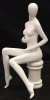 Seated egghead female white mannequin for retail clothing display and fashion merchandising - Image 2 of 0