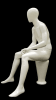 Egghead glossy white male sitting mannequin for retail clothing display and fashion merchandising - Image 2 of 0