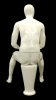 Egghead glossy white male sitting mannequin for retail clothing display and fashion merchandising - Image 3 of 0