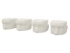 Set of four white split face display forms for professional retail sunglasses and eyewear presentation. - Image 4 of 0