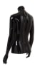 Glossy Black 1/2 Torso Female Mannequin with Arms - Image 2 of 0
