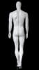 Egghead muscular male mannequin in matte white for fitness apparel and retail clothing display - Image 3 of 0