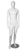 Matte White Male Egghead Mannequin Posable Arms - Image 1 of 0