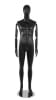 Matte Black Male Egghead Mannequin Posable Arms - Image 1 of 0