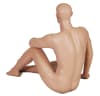Manny male sitting mannequin in white fiberglass with a sleek, casual pose and no base required. - Image 2 of 0